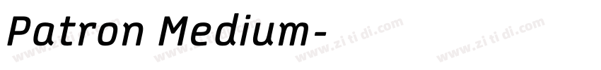 Patron Medium字体转换
